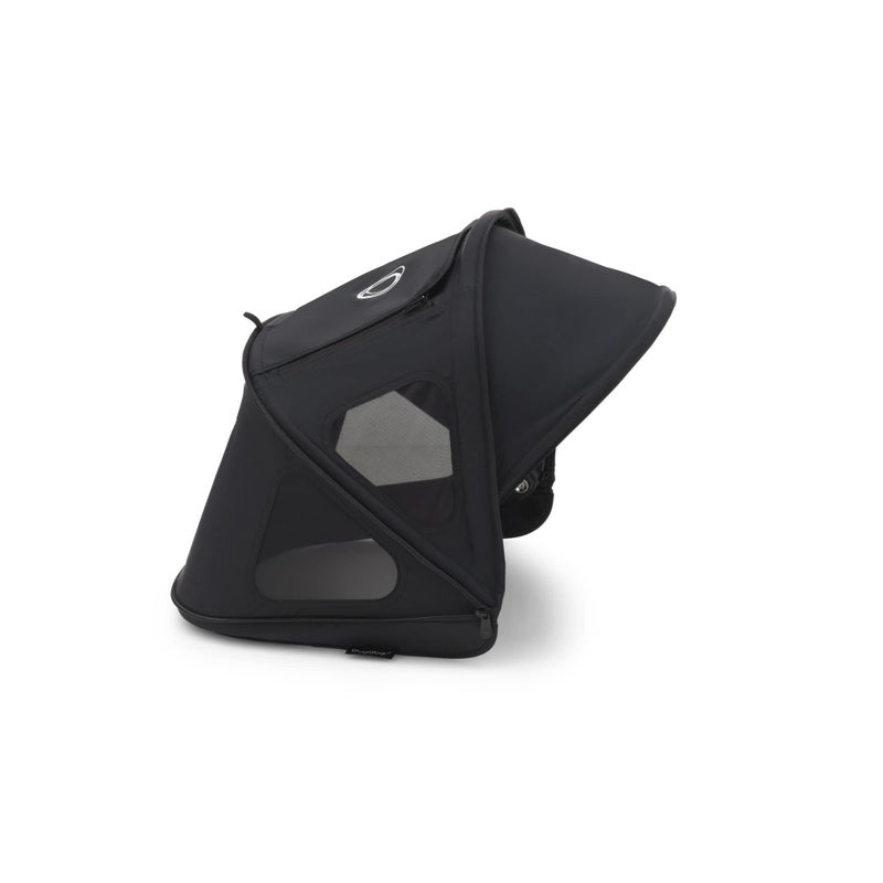 Bugaboo Breezy Sun Canopy with Ventilation Panels & Built-in Mosquito Net â€“ Compatible with Bugaboo Dragonfly Strollers â€“ UPF 50+ Fabric & Water-Repellent Protection - Midnight Black - Image 1