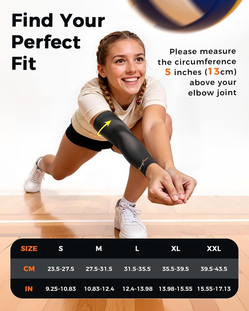 changenow Copper-Infused Compression Arm Sleeve for Men & Women [Stronger Support & Perfect Fit] Ultra Breathable Full Arm Brace for Forearm, Bicep, Triceps - Tennis Elbow, Basketball, Arthritis, Tendonitis - Image 5