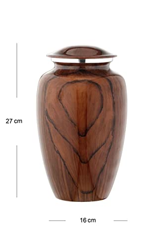 Bold & Divine Wood Grain Cremation Urn for Human Ashes - Elegant Large Memorial Cremation Urn for Human Ashes - Perfect Tribute for Loved Ones - Male Female Man or Woman (Red Cherry Wood, Large) - Image 5