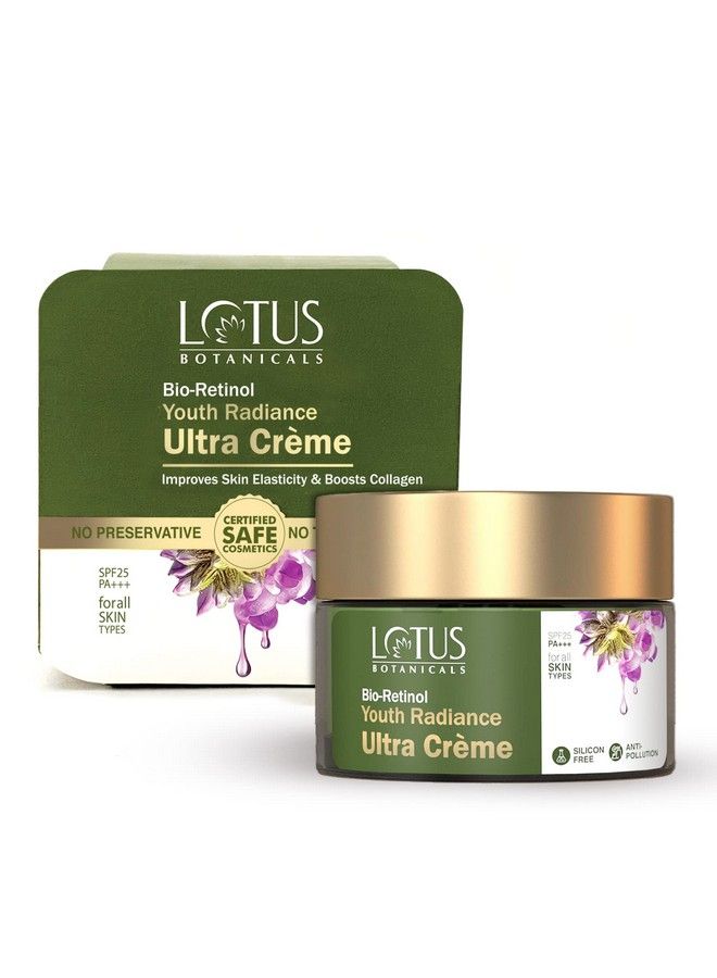 LOTUS BOTANICALS Bio Retinol Youth Radiance Ultra Cream ; Spf 25 Pa+++ ; Preservative Free ; For All Skin Types ; 50G  - Image 4
