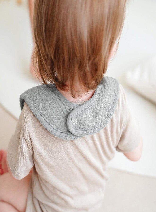 MairMore 8 Pack Muslin 100% Cotton Baby Bibs for Unisex, Soft and Absorbent Gender Neutral Set for Feeding and Drooling - Image 4