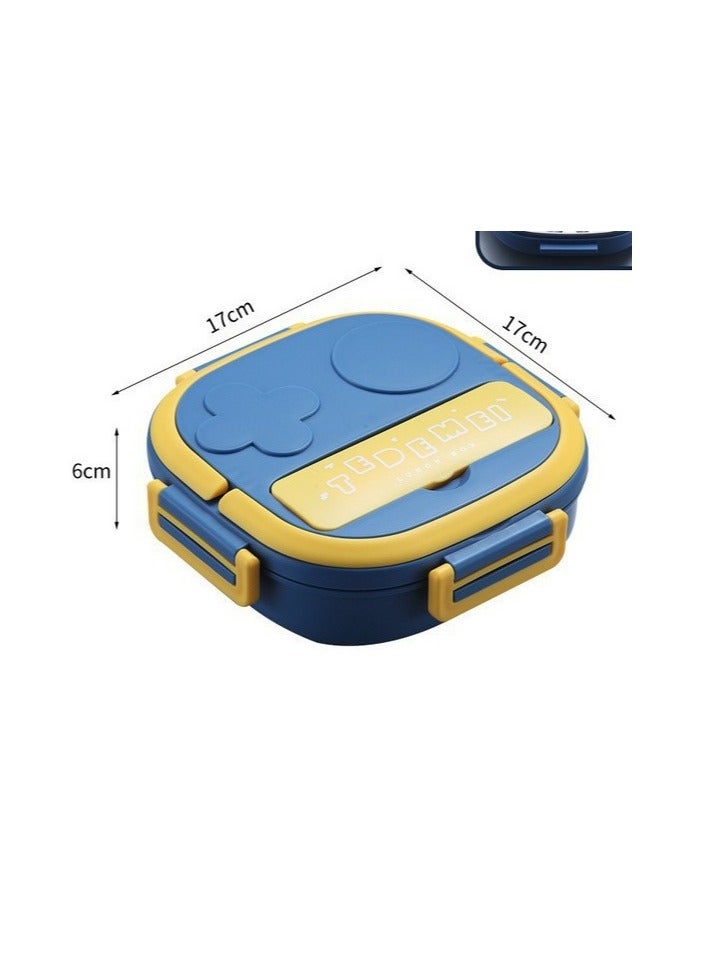Kids 3 Compartment 304 Stainless Steel Lunch Box, Leakproof Divided Insulated Bento Food Container for School Picnic Daily Use - Image 1