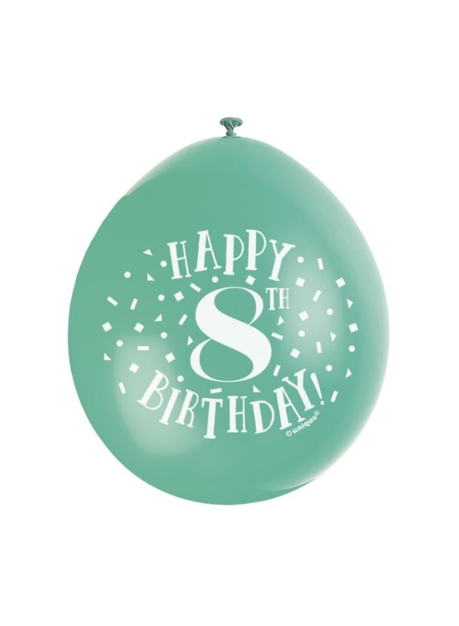 Unique 9" Happy 8Th Birthday Balloons - Image 2