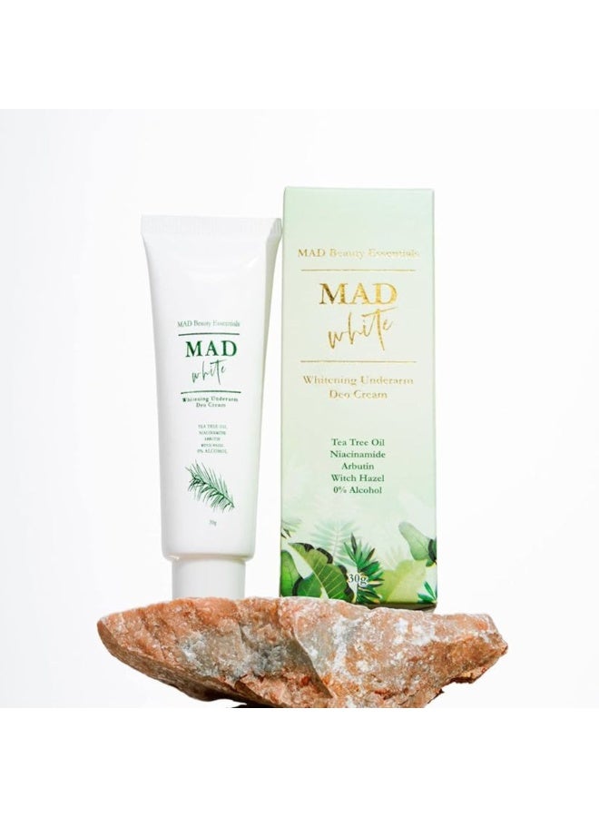 Mad Beauty MAD whitening underarm deo cream 30g - Image 1