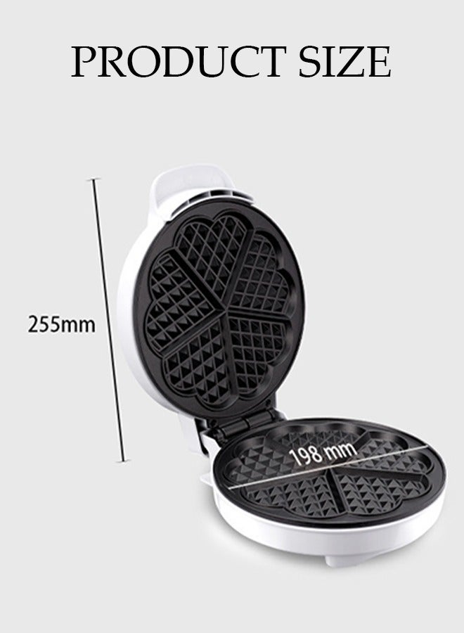 Electric Waffle Maker,Nonstick Double-side Heating Mini Heart Waffle Maker for Home Use,5-Slice Belgian Waffle Maker with Adjustable Temperature Control,Easy to Clean,for Breakfast, Dessert, Sandwich, or Other Snacks - Image 3