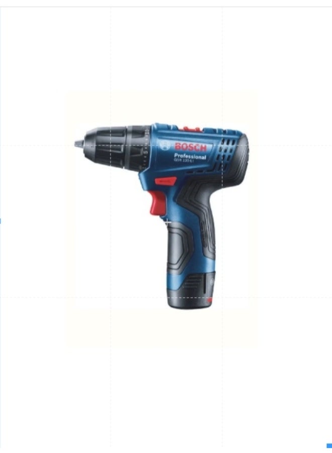 مثقاب/ مفك لاسلكي احترافي مزود ببطارية GSR 2x2AH أزرق/أسود