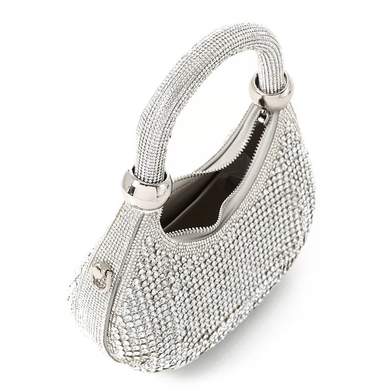 Mr.joe Crystal-Embellished Evening Handbag Silver - Image 2