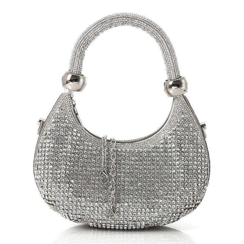 Mr.joe Crystal-Embellished Evening Handbag Silver - Image 1