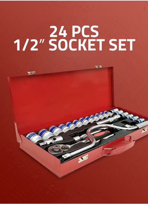 Dr. Socket Premium Quality 1/2  Tool Set for industry ,Workshop,  Mechanic. Chrome with Steel.