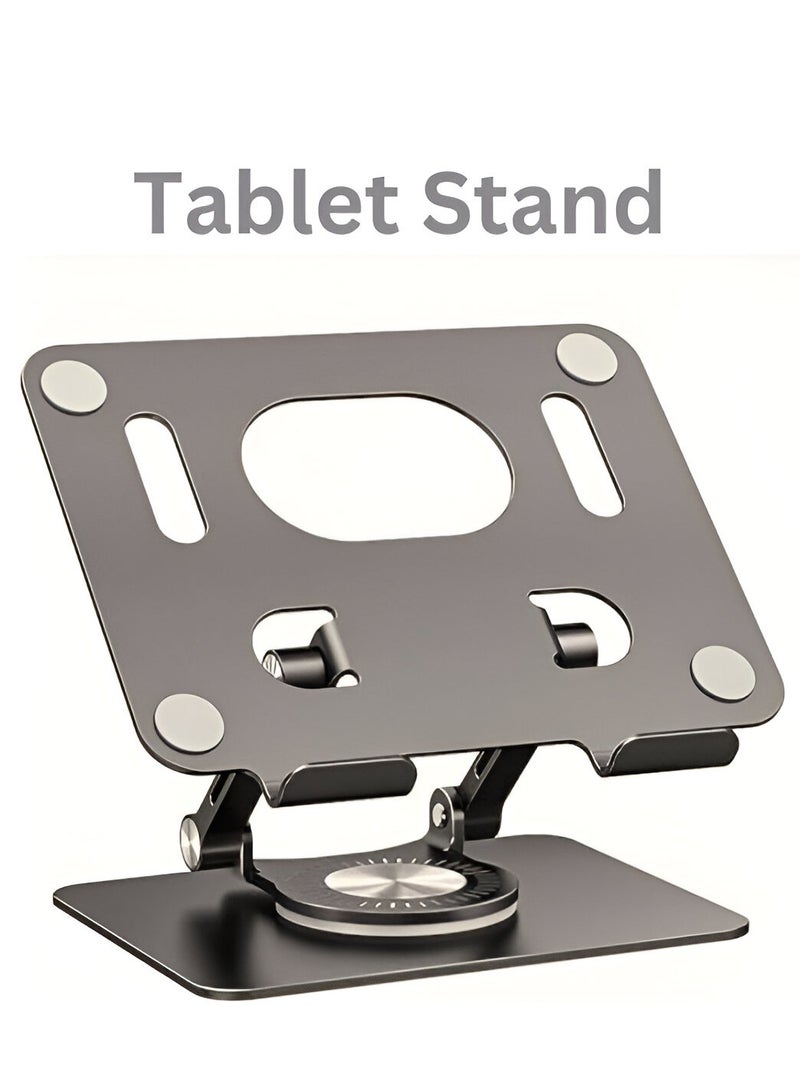 بيتشو حامل كمبيوتر محمول يدور بزاوية 360 درجة، يدعم جميع أحجام الكمبيوتر المحمول/الكمبيوتر اللوحي باللون الأسود