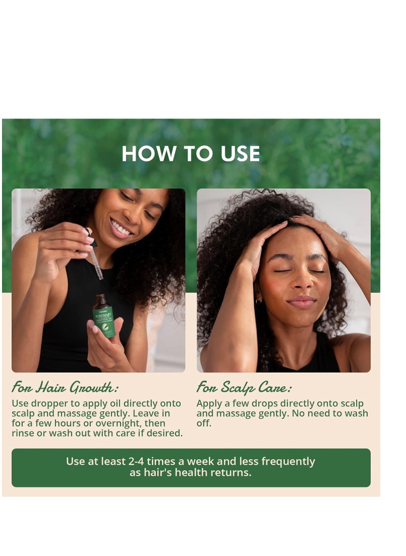Dolahair - Organic Essential Rosemary Oil for Hair Growth, Thin Hair, Healthy Scalp and Skin (2.03 Oz) - Image 1