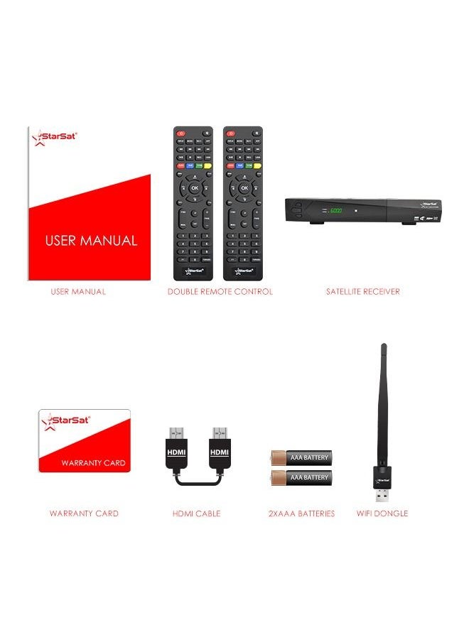 StarSat - StarSat SR-1110HD Extreme Full HD, 2xUSB, HDMI, 5000 Channels, EPG, MPEG4, Blind Scan, YouTube, PVR, DVBS2, 2xRemote including WiFi antenna - Image 1
