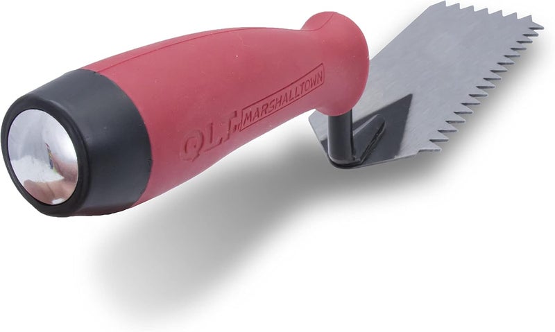 MARSHALLTOWN QLT V Notched Margin Trowel, Flooring and Tiling, Soft Grip Handle, 5 x 2 Inch, MT79 - Image 3