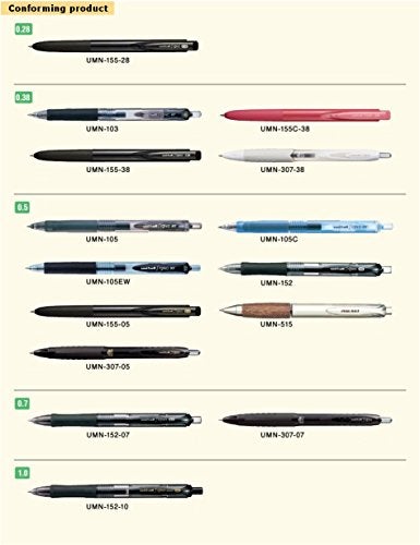 Stationery JP UMR-83E Refills for Signo 307 Gel Ink Ballpoint Pen, 0.38mm, Black Ink, 10-Pack, Sticky Notes Value Set - Image 2