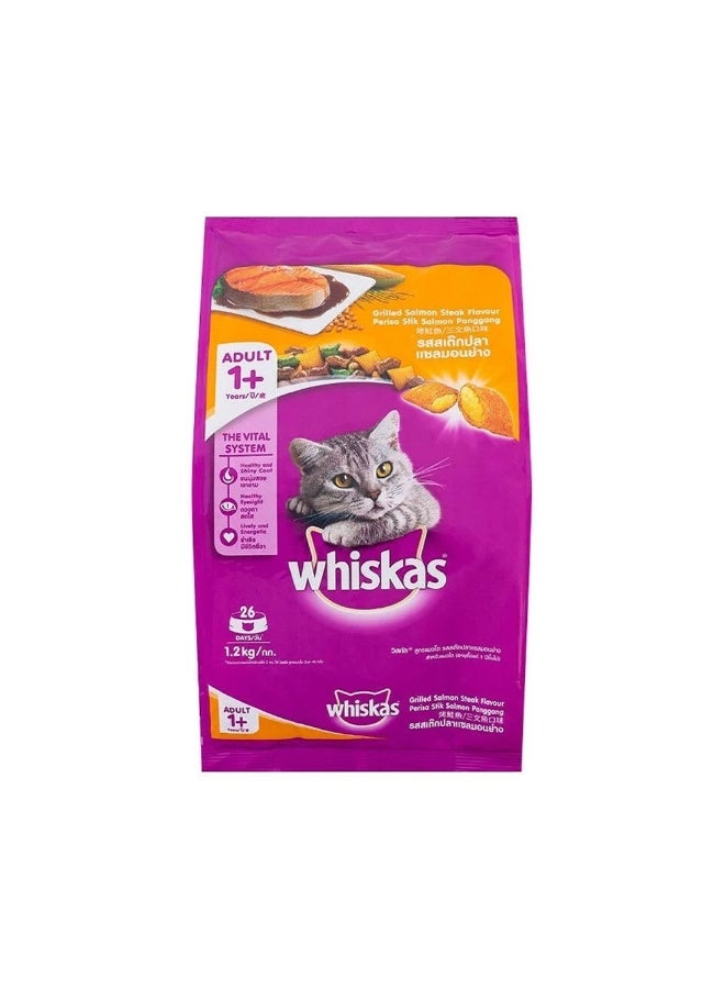 Whiskas Adult Grilled Salmon Steak Flavour 1.2Kg