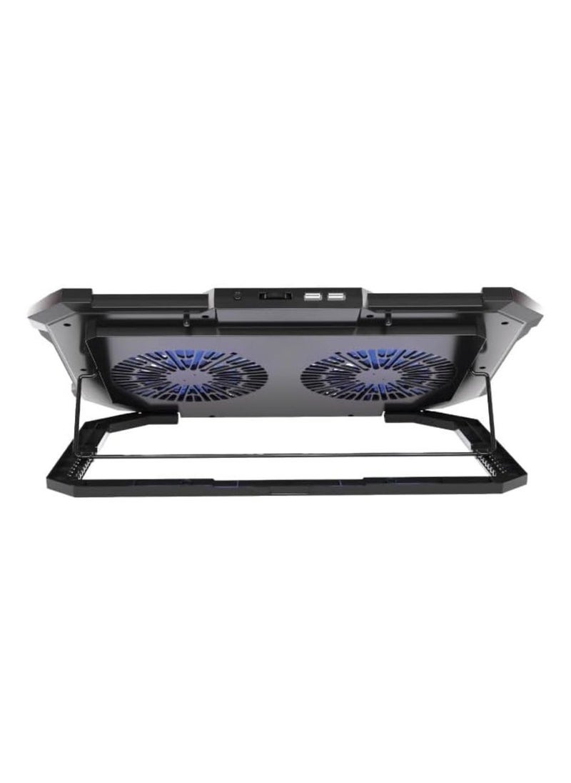 NCTS NCTS-C217 Notebook Cooler - High quality 2 fans with up to 1800 RPM, adjustable height, beautiful lighting  - Image 5