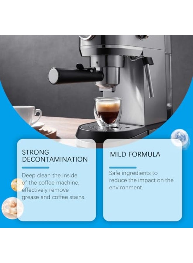 السمك اليهودي 12 قرصًا لتنظيف ماكينة القهوة وإزالة الترسبات - تنظيف عميق لإزالة الشحوم والأوساخ، وتنظيف الأجزاء الداخلية لماكينة الإسبريسو، متوافقة مع جميع ماكينات القهوة - Image 3