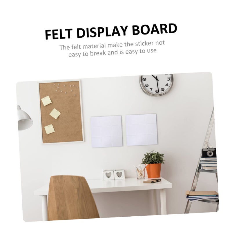 White Felt Bulletin Board For Wall Artwork Reminder Announcements Easy Adhesive Installation Soundproof Corkboard - Image 4