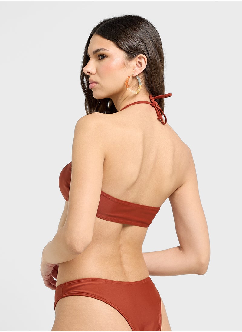 Ginger Ringer Detail Bandeau Bikini & Brief Set  - Image 4
