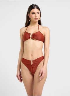 Ginger Ringer Detail Bandeau Bikini & Brief Set  - Image 1