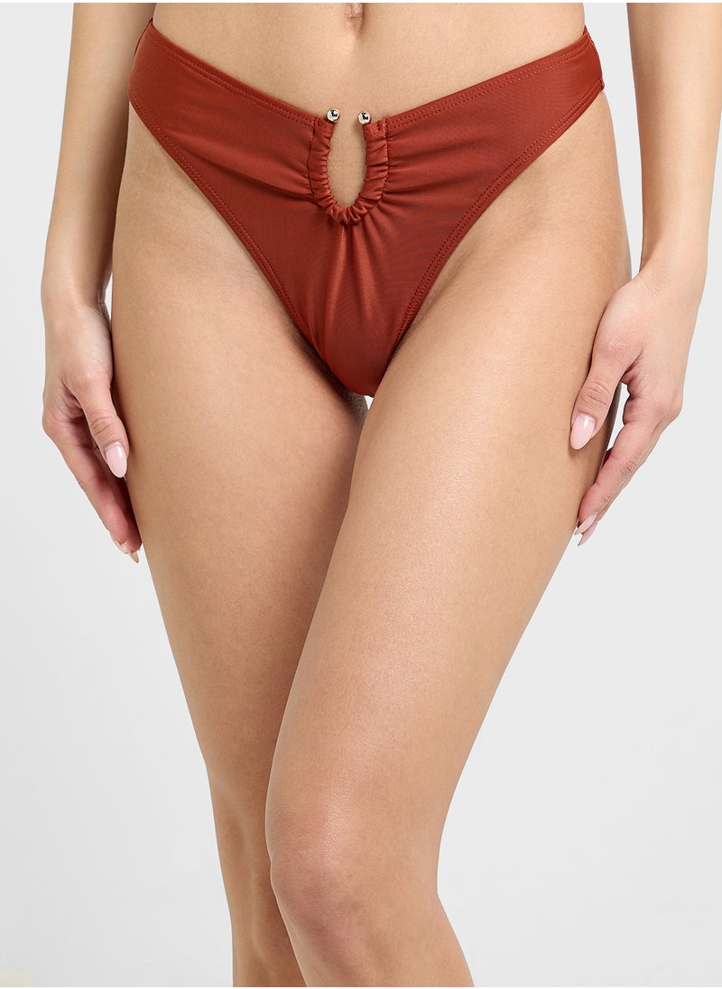 Ginger Ringer Detail Bandeau Bikini & Brief Set  - Image 3