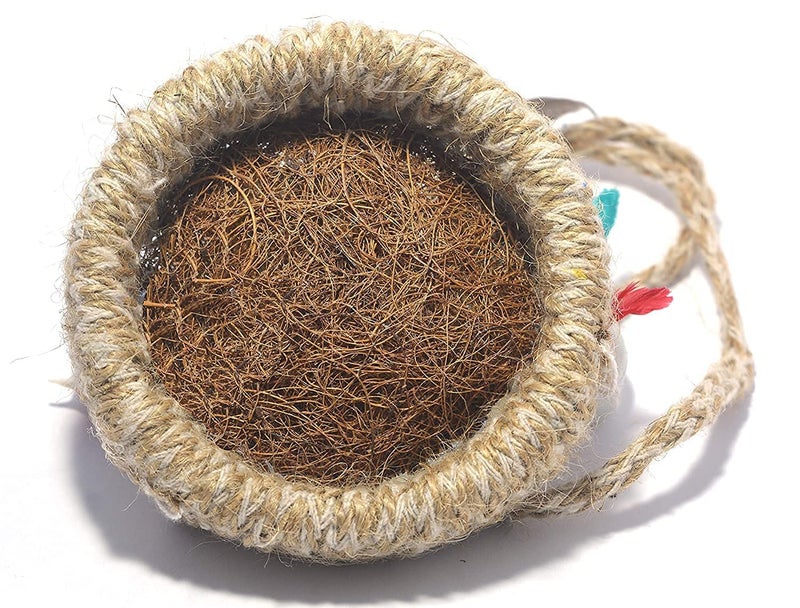 Pet Believe Handmade Artificial Jute Hanging Birds with Hanging Nest Jhumar Showpiece Chidiyan Ka Ghosla for Home Dcor Home Decoration Pack of 2 Decorative Jhumar 23 cm Jute Multicolor - Image 5