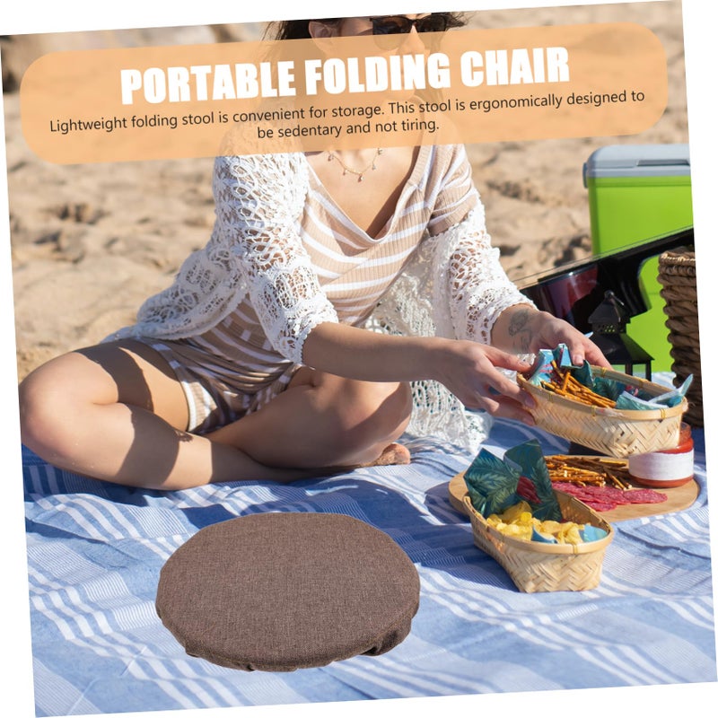 Portable Folding Camping Stool Cushion Seat Mat for Outdoor Picnics Fishing Easy Storage - Image 4