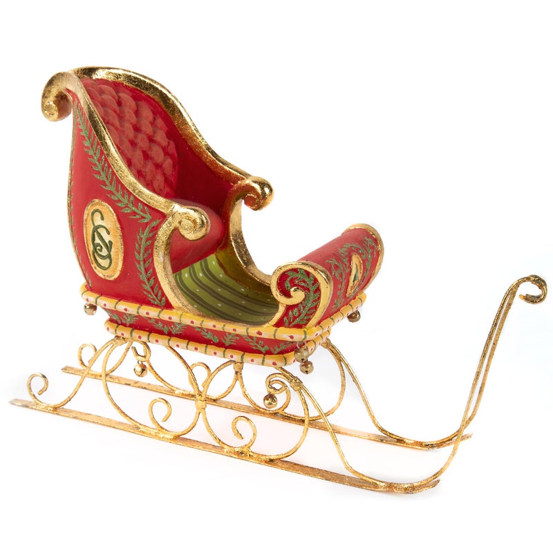 mackenzie childs MACKENZIECHILDS Patience Brewster Dash Away Figurine Christmas Home Decor Sleigh