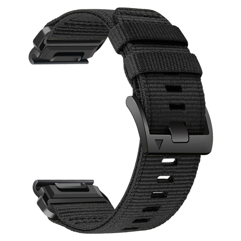 Abanen Rugged Nylon Watch Bands for Garmin Fenix 7X / Fenix 6X / Fenix 5X/Enduro 2, Quick Fit 26mm Adjustable Woven Nylon Sports Wrist Strap with Stainless Steel Clasp for Tactix 7 Pro, epix Pro 51mm - Image 1