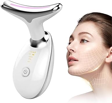 DEYROS جهاز تدليك الوجه المضاد للتجاعيد مع 3 أوضاع 45 درجة مئوية لشد البشرة ورفع الرقبة وتدليك EMS وتشكيل الوجه وتثبيته للنساء - Image 1