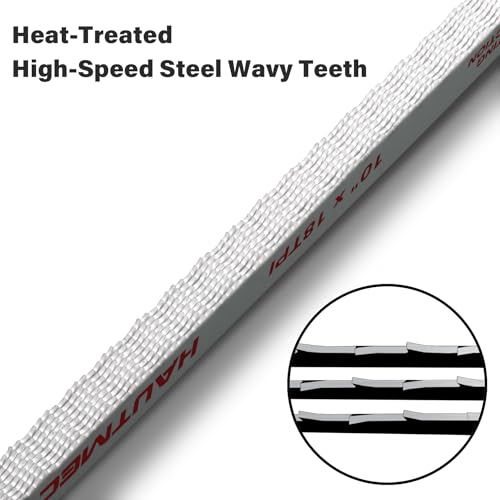 HAUTMEC 12" Hacksaw Blades 24 TPI – 10 Pack Bi-Metal Replacement Blades with High-Speed Steel Teeth and Spring Steel Body, Professional Grade, Fits Most Hacksaw Frames - Image 4
