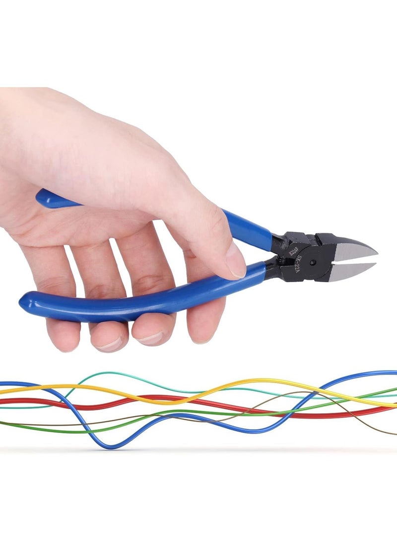 GGOOT 6 Inch Wire Cutting Pliers, Accuracy Electronic Flat Cutters Diagonal Flat Cut Wire Cutting Pliers Professional Cable Soft Cut Pliers Electrician's Hardware Tools for Trimming Circuit Parts - Image 4