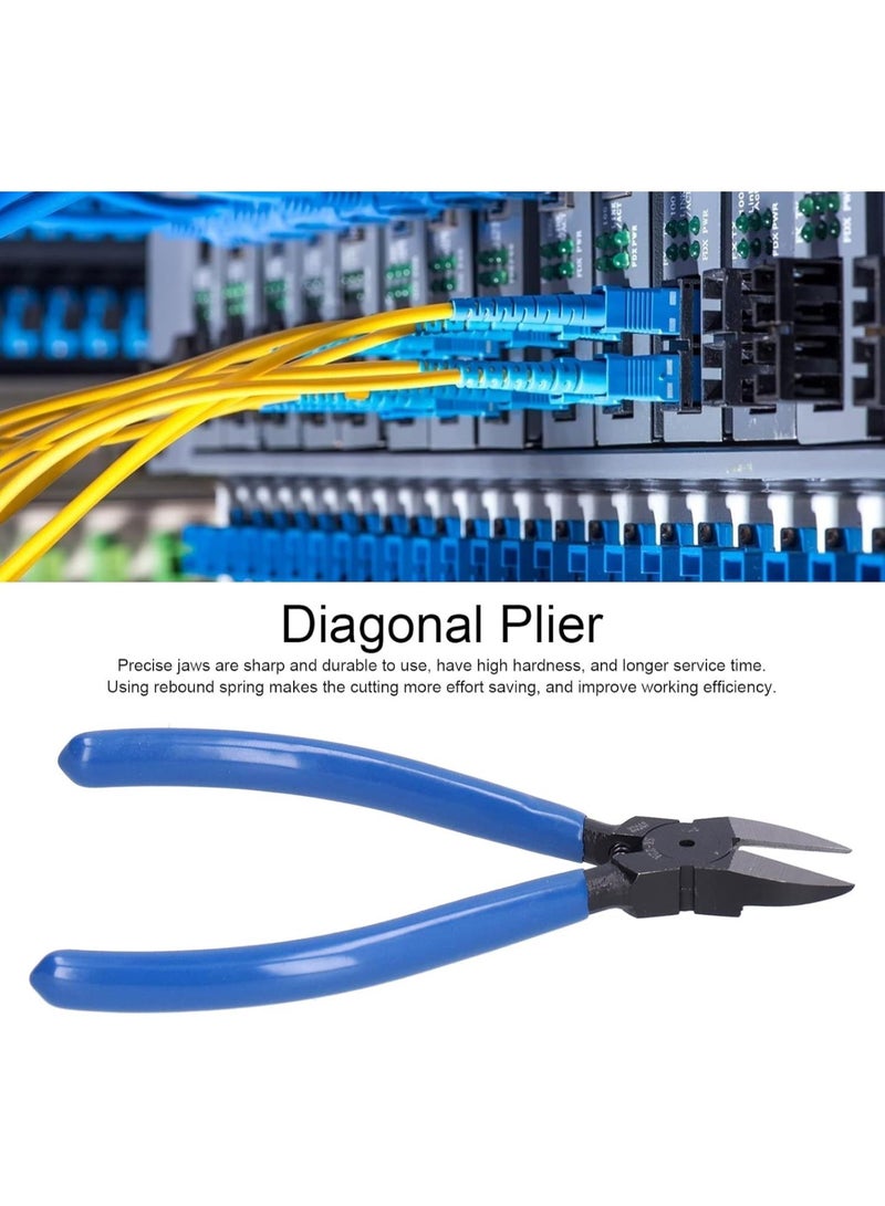 GGOOT 6 Inch Wire Cutting Pliers, Accuracy Electronic Flat Cutters Diagonal Flat Cut Wire Cutting Pliers Professional Cable Soft Cut Pliers Electrician's Hardware Tools for Trimming Circuit Parts - Image 2