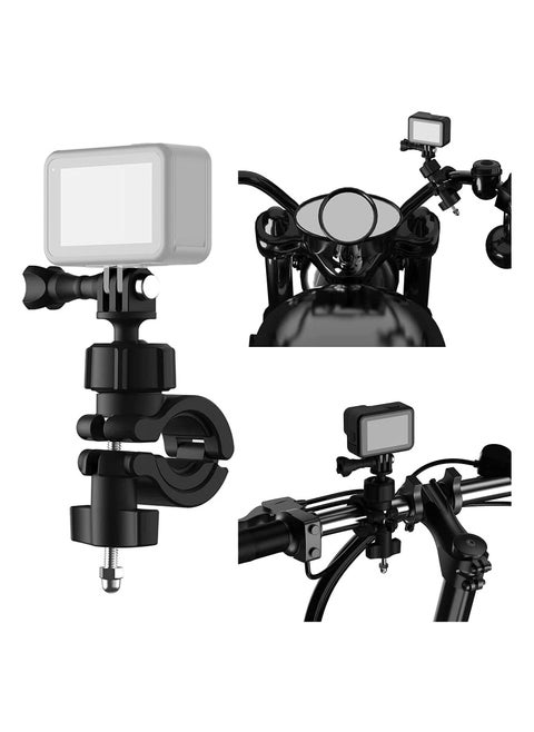 TELESIN Action Camera Bike Handlebar Mount Clip for GoPro Hero 9/8/7/6/5 Adjustable Motorcycle Handlebar Mount for OSMO Action/Pocket 2/Pocket/Insta 360