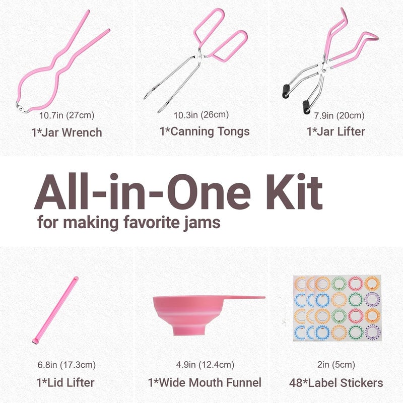 Daiphelim Canning Kit, Canning Supplies Starter Kit, Stainless Steel Canning Set Tools for Beginners, Canning Utensils & Essential for Water Bath & Pressure Canner, Canning Accessories for Pot - Image 2