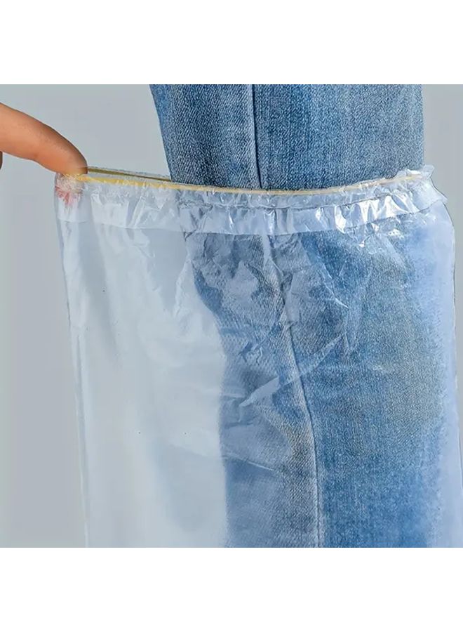 10pcs 5 Pairs White PVC Rain Shoe Covers Ultimate Protection For Outdoor Rainy Days - Image 5