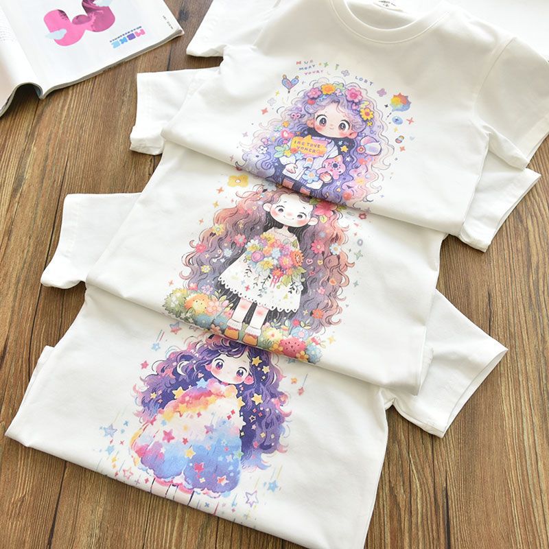 Pure Cotton Children'S Short-Sleeved T-Shirt Summer 2026 New Cute Baby Cartoon Casual Tops For Young Girls - Image 4