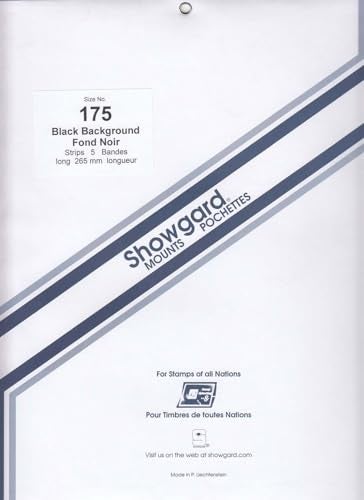 Showgard Strip Style Black Stamp Mounts Size 175 - Image 5