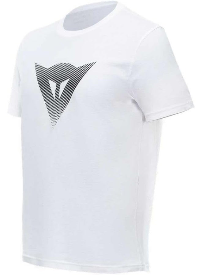 Dainese T-Shirt Logo, Short Sleeve T-Shirt, 100% Cotton, Men, White/Black  - Image 5