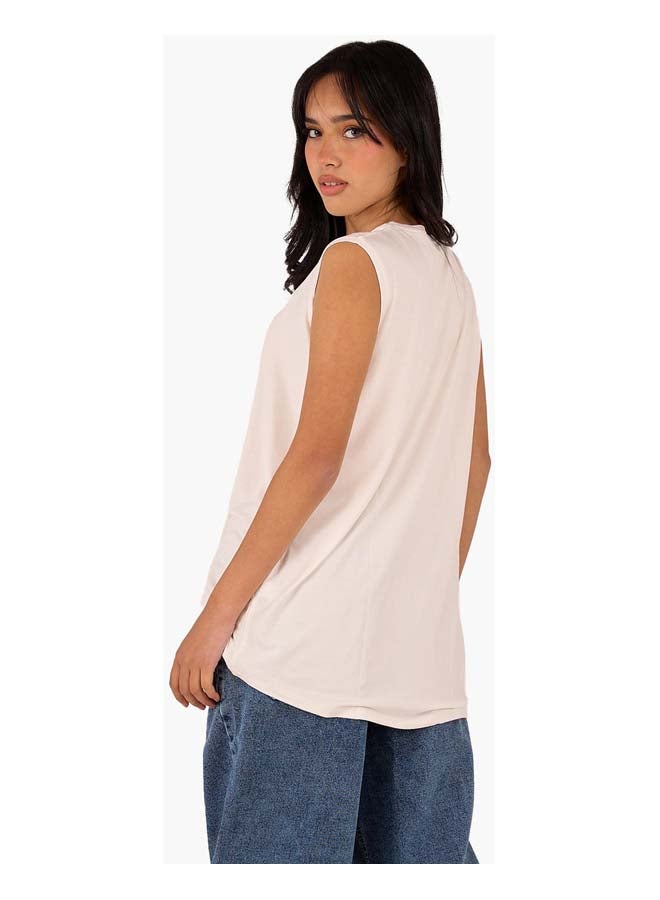 Clue Sleeveless Viscose T-Shirt - Image 2