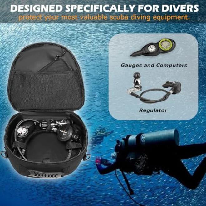 HAMBOLY Scuba Regulator Bag Padded Diving Regulator Protective Case Diving Snorkeling Gear Storage Carry Pouch - Image 3