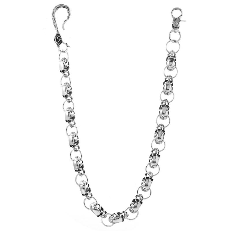 Metal full skeleton belt chain, hip-hop punk skull wallet anti-theft waist chain, wallet anti-theft chain - Image 5