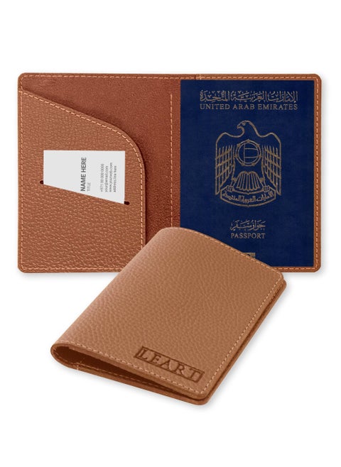 Leather Passport Cover – Passport Holder | Passport Wallet for Men | Passport Case | Passport Cover Holder | Travel Accessories | Travel Gifts (Caramel)
