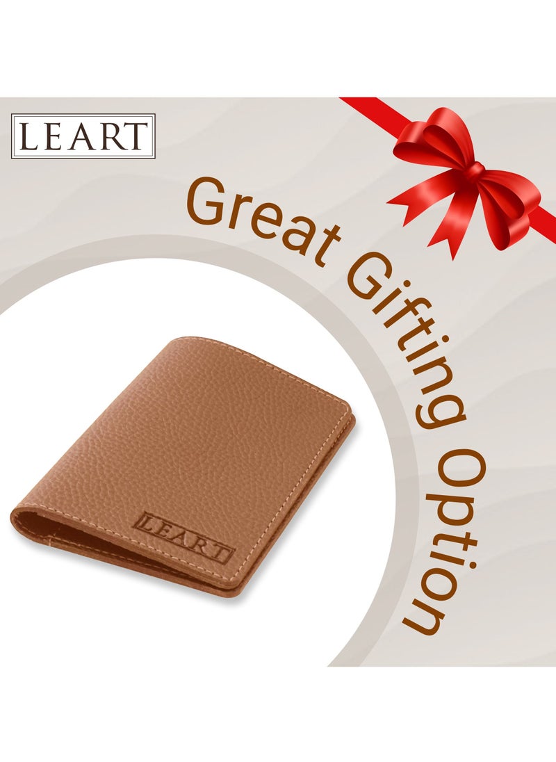 LeArt - Leather Passport Cover – Passport Holder | Passport Wallet for Men | Passport Case | Passport Cover Holder | Travel Accessories | Travel Gifts (Caramel) - Image 1