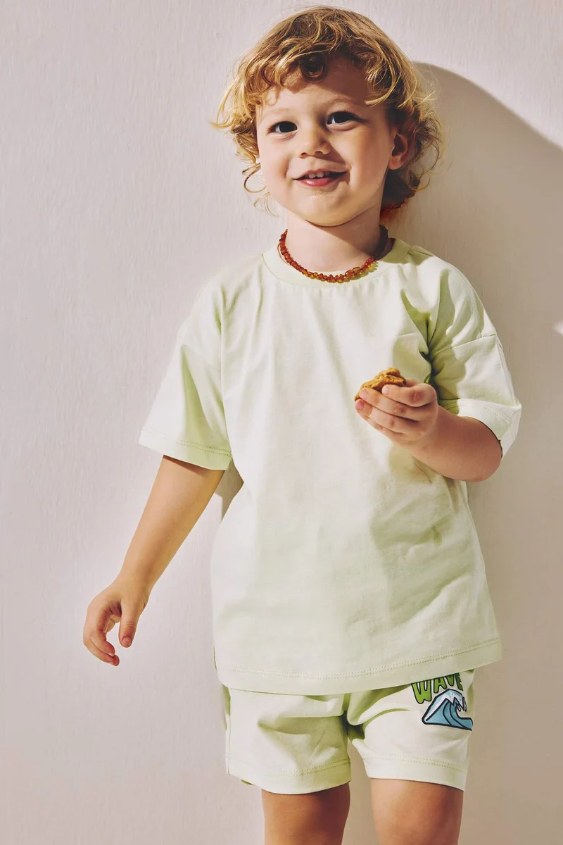 DeFacto Baby Boy 2 piece Oversize Fit Crew Neck Set