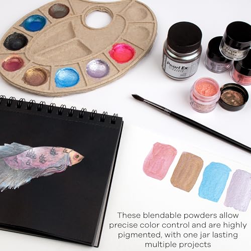 Jacquard Pearl Ex Pigment Powder 0.5 oz True Blue - Loose Mica Powder for Epoxy Resin, Watercolors, Calligraphy Ink & Clay - Epoxy Pigment Powder - Epoxy Resin Color - Image 5