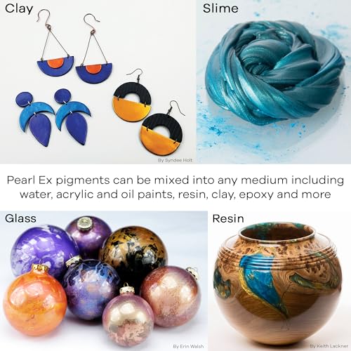 Jacquard Pearl Ex Pigment Powder 0.5 oz True Blue - Loose Mica Powder for Epoxy Resin, Watercolors, Calligraphy Ink & Clay - Epoxy Pigment Powder - Epoxy Resin Color - Image 4