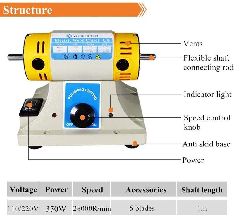 YUCHENGTECH Electric Wood Chisel Carving Tool - Image 2