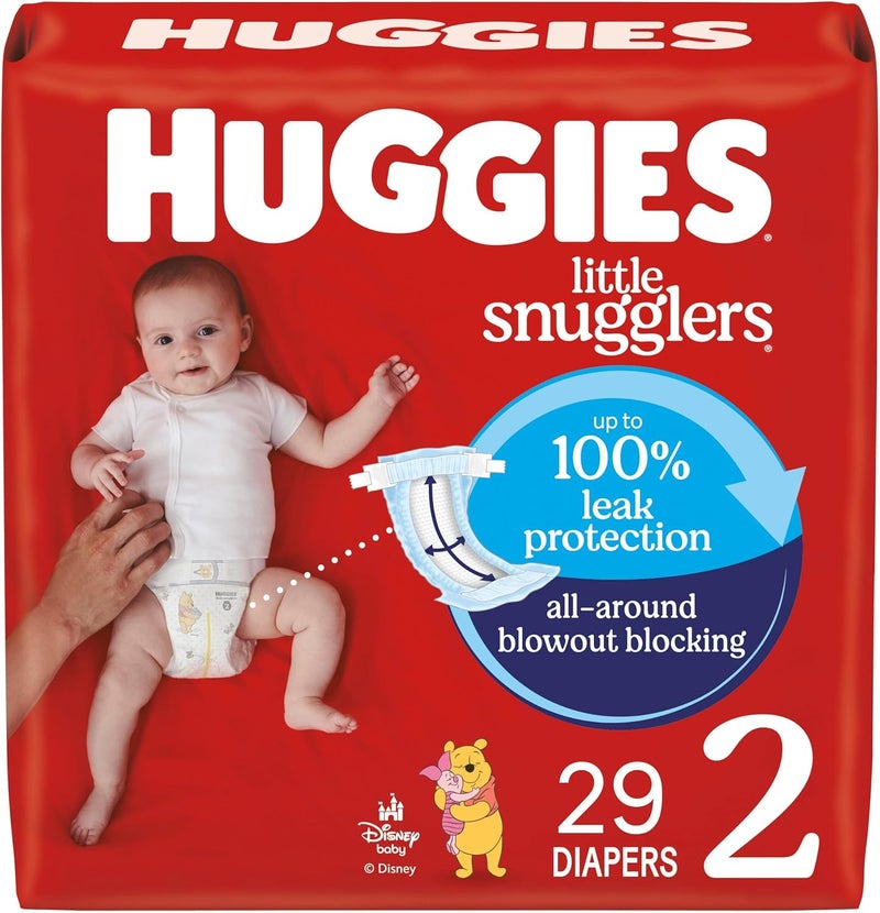 Huggies Little Snugglers Baby Diapers, Size 2 - Image 1