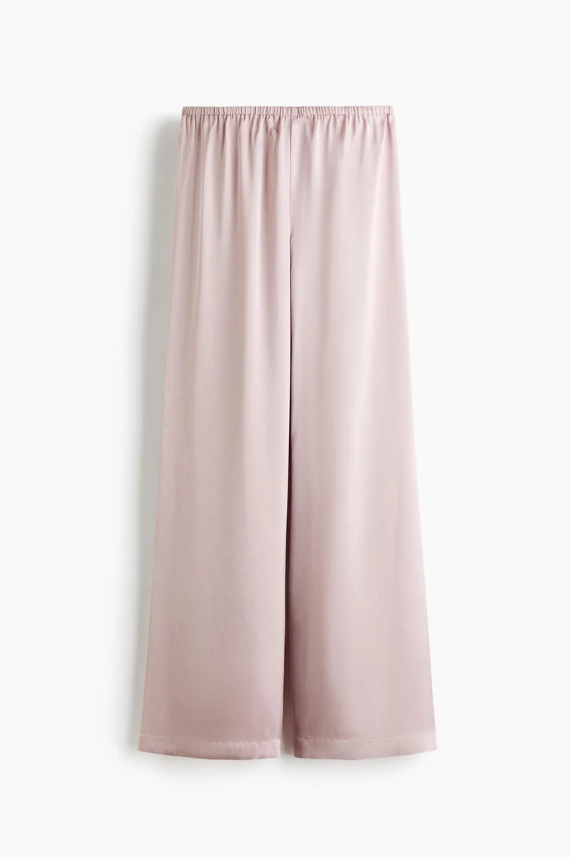 H&M Wide satin trousers